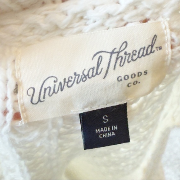 Universal Thread Short Sleeve Crewneck Crochet Pullover Sweater Size S - Picture 6 of 8